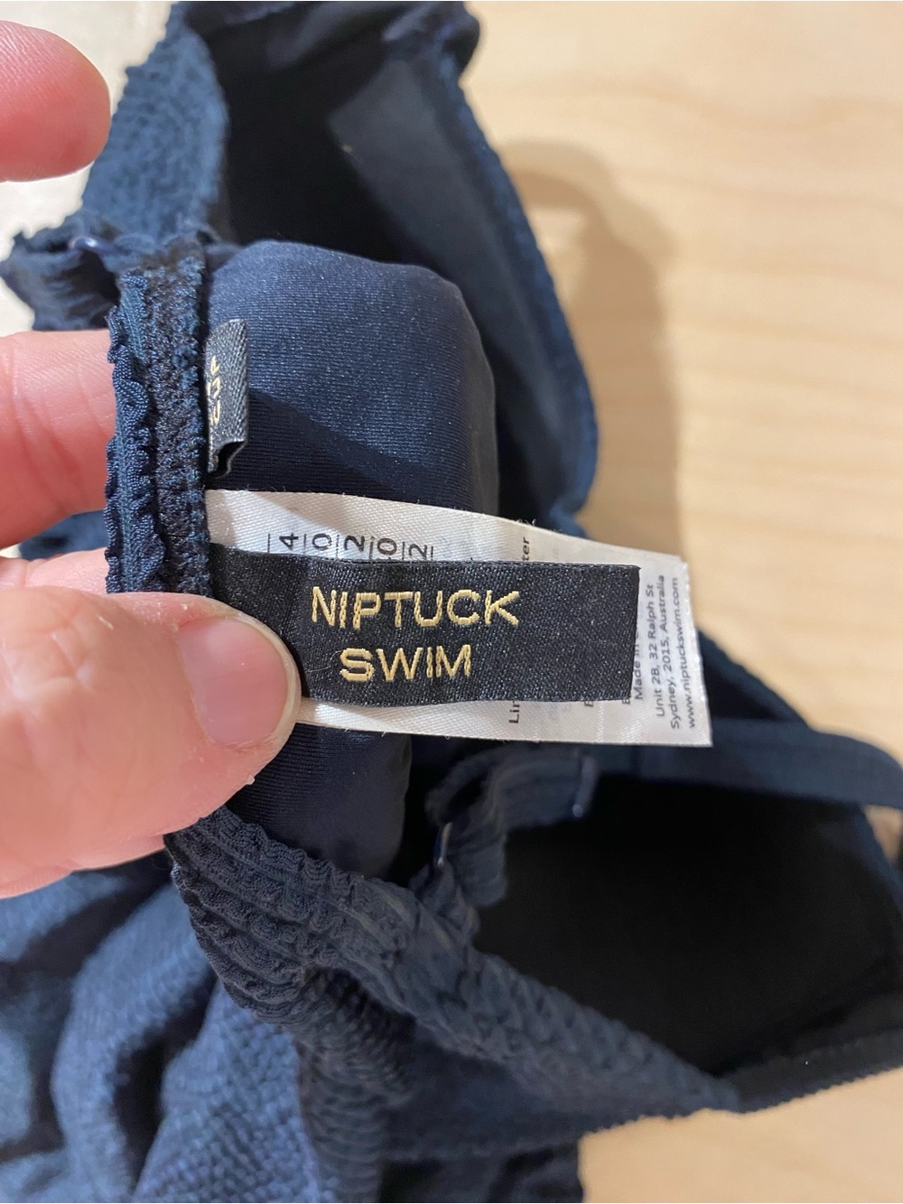 Niptuck Swim Textured Black One-Piece Swimsuit 10 (RI) - Picture 9 of 9